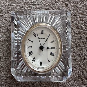 Staiger Crystal Clock with Black and White Face